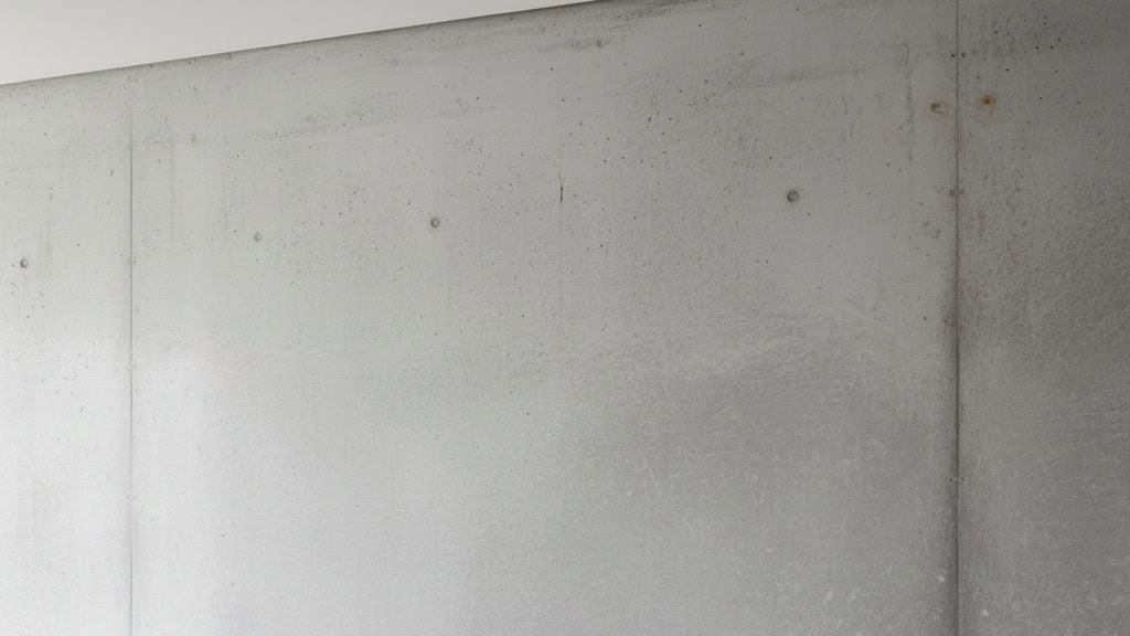 Smooth and cured concrete slab as a base for flexible stone installation.