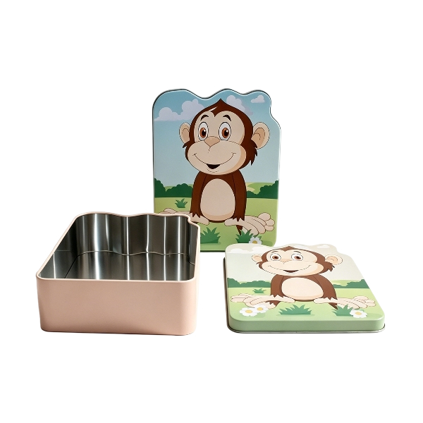 Custom aluminum jar with monkey-themed lid design
