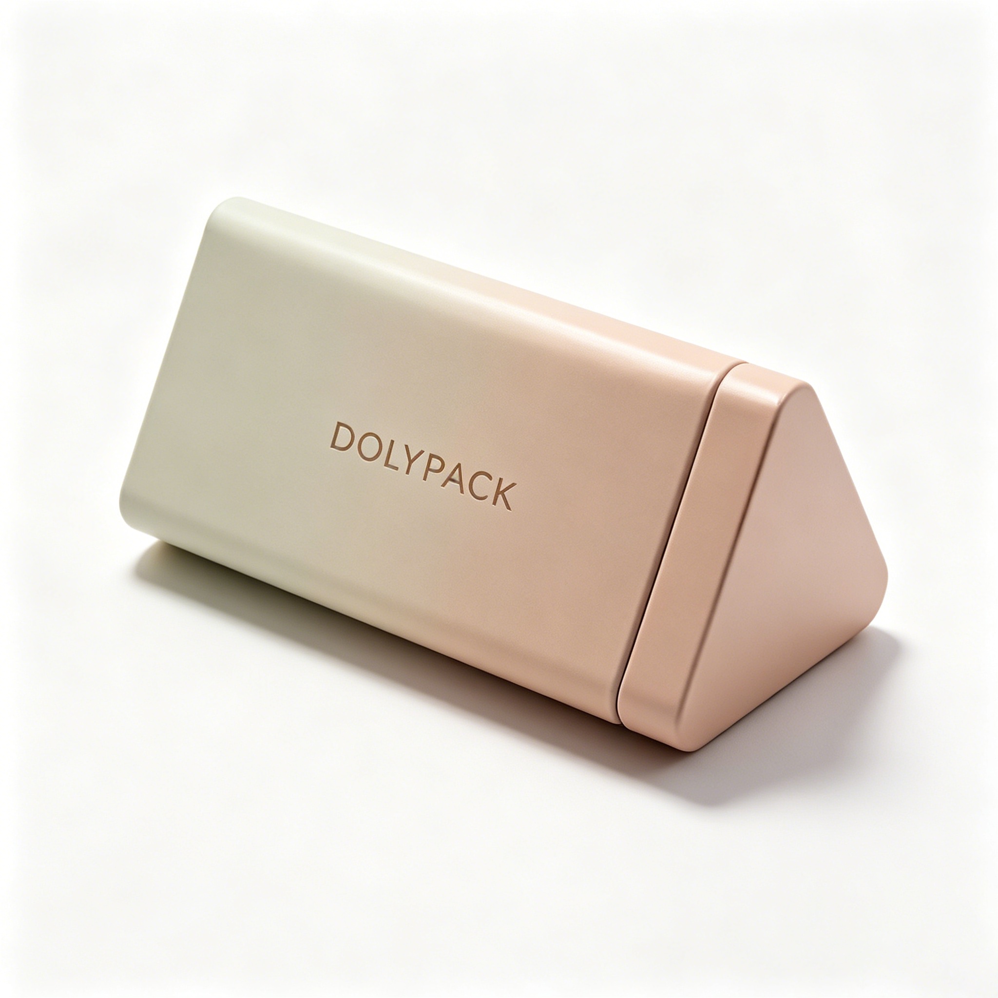 Rose gold supplement tin with DOLYPACK branding