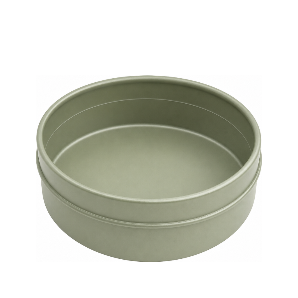 1 oz Metal Tins - Flat slip-lid Confirmed at sampling Confirmed at sampling ~30 ml (1 fl oz) Slip cover Confirmed at sampling No MOQ*