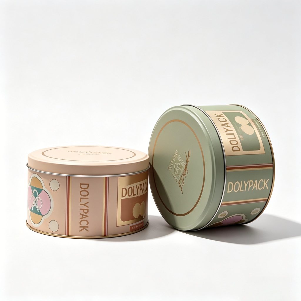 Dolypack clay mask jar with open lid showing metallic interior