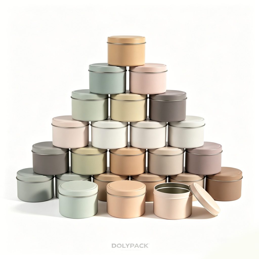 pastel massage candle jars for spa and wellness lines