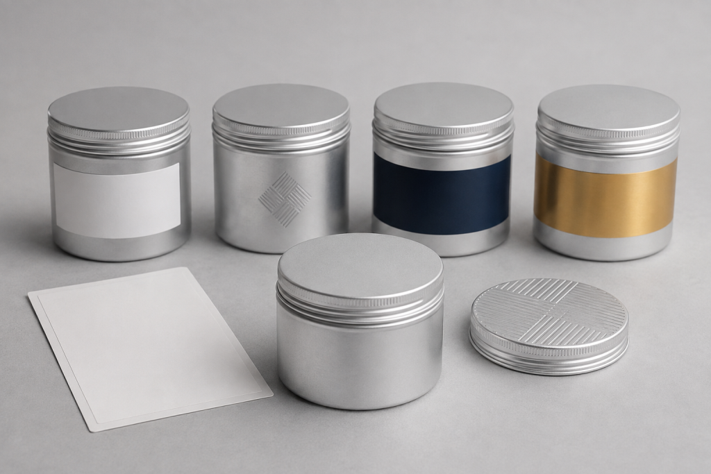 Eco-friendly aluminum tins as an alternative to plastic powder packaging